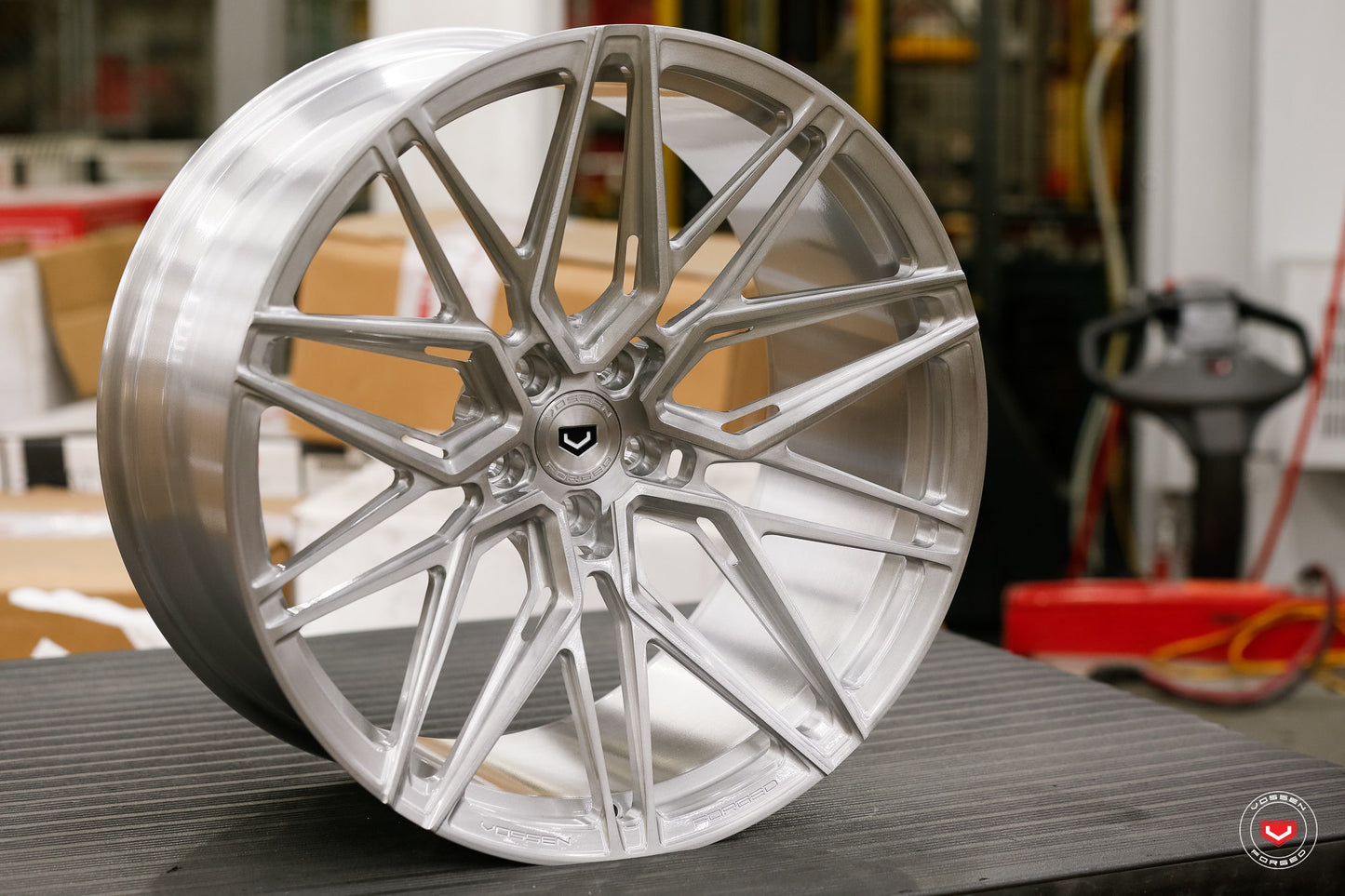 Vossen Forged EVO-5R in Marbled Light Smoke Brushed Face - Fits Corvette Stingray