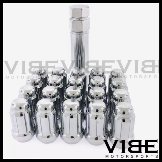 (20) 14X1.50 CHROME SPLINE TUNER DRIVE WHEEL LUG NUTS QUANTITY 20