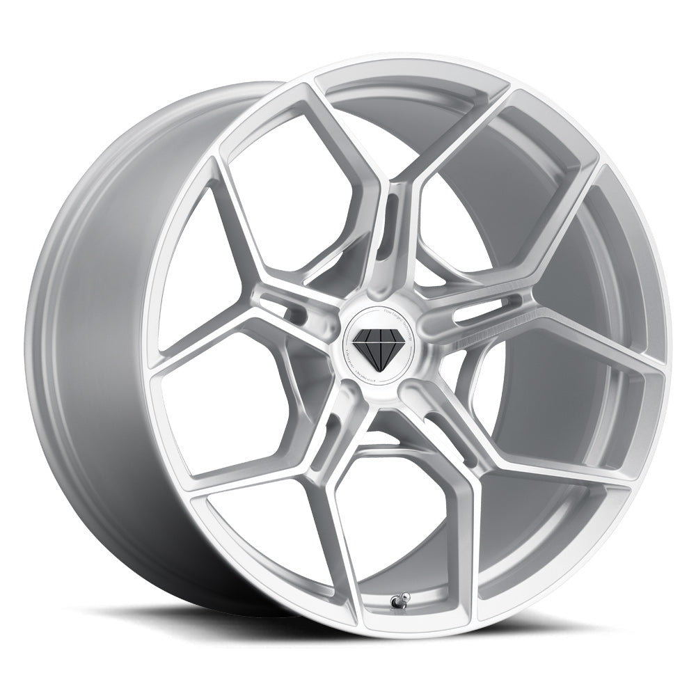 20" Blaque Diamond BD-F25 Silver 20x9 20x12 Wheels Rims Chevrolet Corvette C8