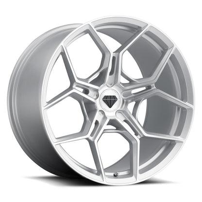 20" Blaque Diamond BD-F25 Silver 20x9 20x12 Wheels Rims Chevrolet Corvette C8