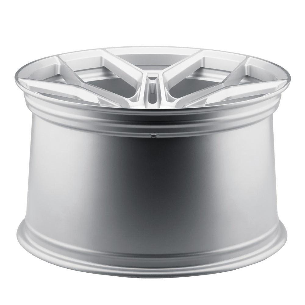 20" Blaque Diamond BD-F25 Silver 20x9 20x12 Wheels Rims Chevrolet Corvette C8
