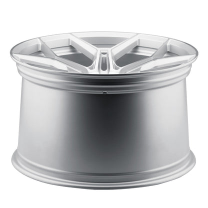 20" Blaque Diamond BD-F25 Silver 20x9 20x12 Wheels Rims Chevrolet Corvette C8