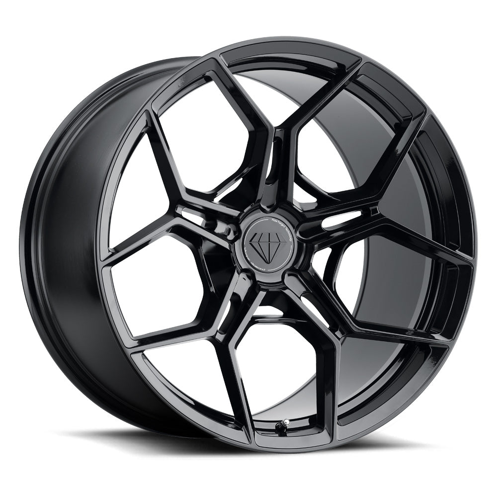 20" Blaque Diamond BD-F25 Black 20x9 20x12 Wheels Rims Chevrolet Corvette C8