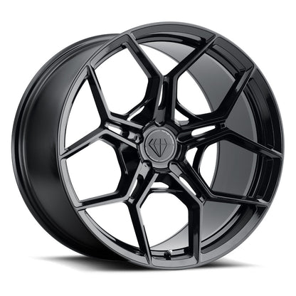 20" Blaque Diamond BD-F25 Black 20x9 20x12 Wheels Rims Chevrolet Corvette C8