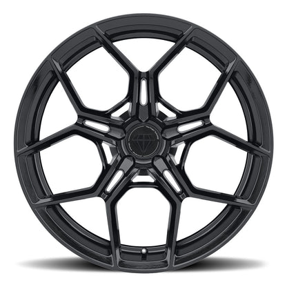 20" Blaque Diamond BD-F25 Black 20x9 20x12 Wheels Rims Chevrolet Corvette C8