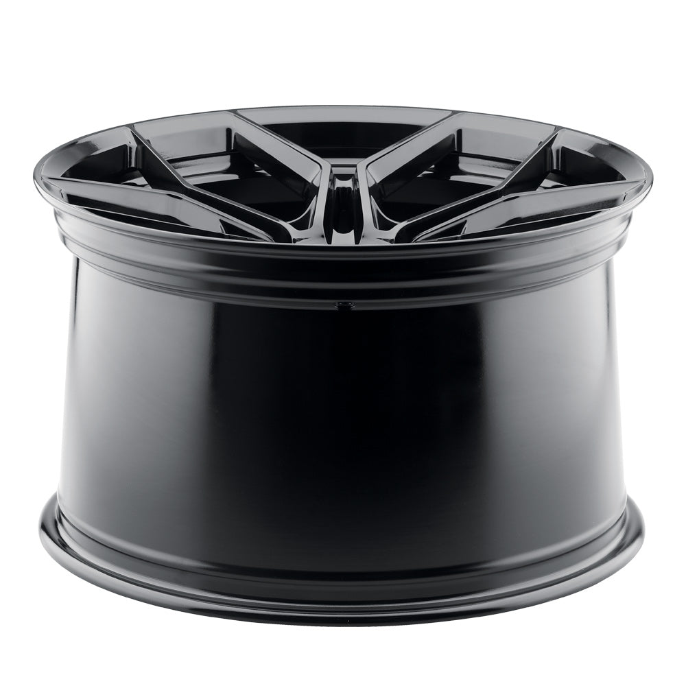 20" Blaque Diamond BD-F25 Black 20x9 20x12 Wheels Rims Chevrolet Corvette C8