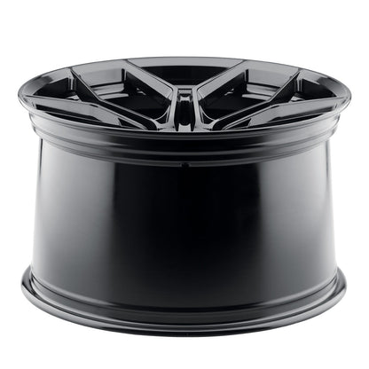 20" Blaque Diamond BD-F25 Black 20x9 20x12 Wheels Rims Chevrolet Corvette C8