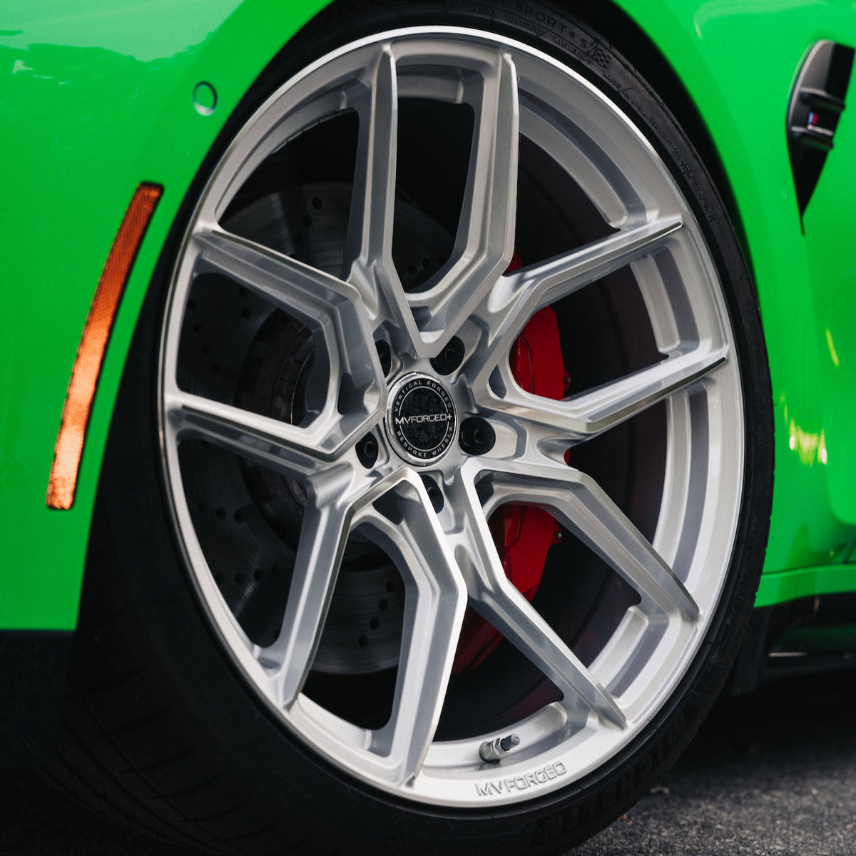 20/21 MV Forged MVF5 Silver 20X9 21X12 Concave Wheels Fits Chevrolet Corvette C8