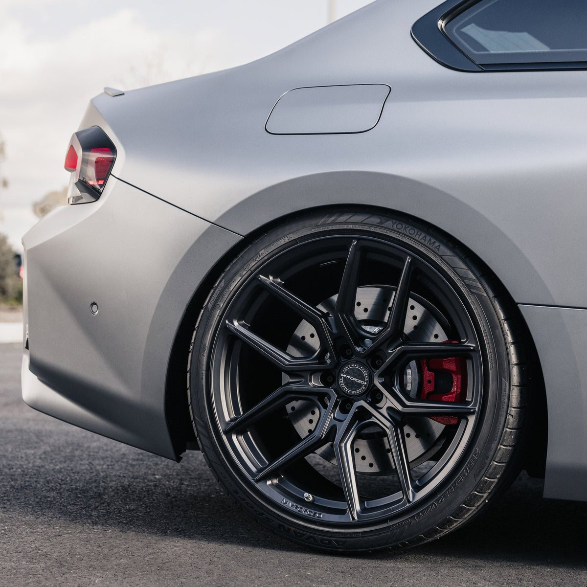 20/21" MV Forged MVF5 Black 20X9 21X12 Concave Wheels Fits Chevrolet Corvette C8