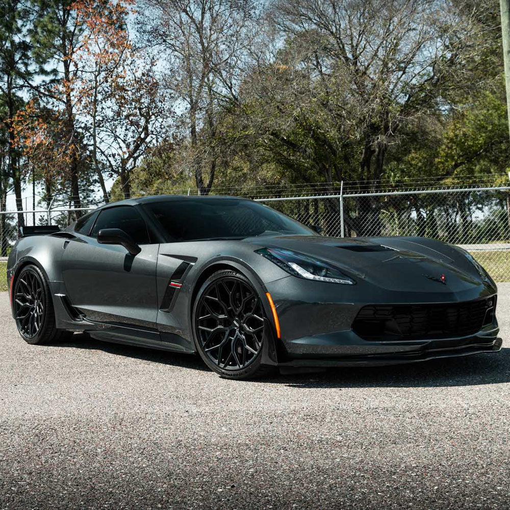 20" Vossen HF2 Grey 20x9 21x12 Concave Wheels Rims Fits Chevrolet Corvette C8