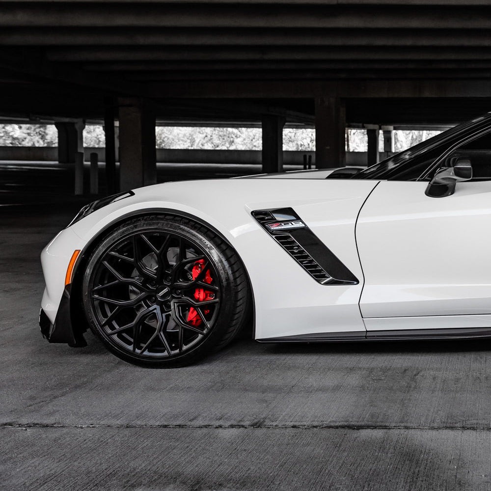 20" Vossen HF2 Grey 20x9 21x12 Concave Wheels Rims Fits Chevrolet Corvette C8
