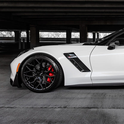 20" Vossen HF2 Grey 20x9 21x12 Concave Wheels Rims Fits Chevrolet Corvette C8