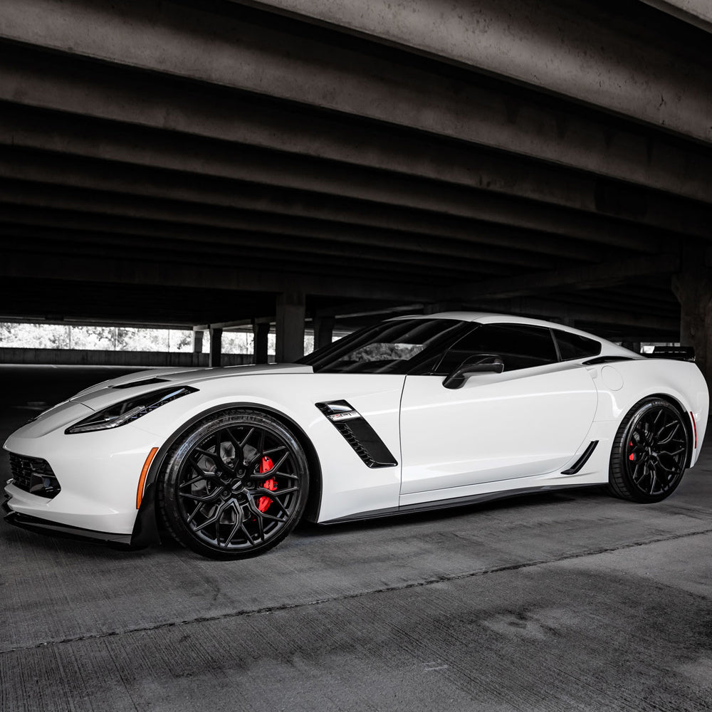 20" Vossen HF2 Grey 20x9 21x12 Concave Wheels Rims Fits Chevrolet Corvette C8