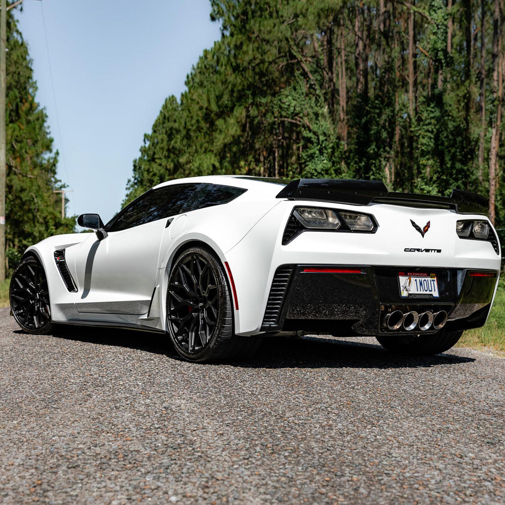 20" Vossen HF2 Grey 20x9 21x12 Concave Wheels Rims Fits Chevrolet Corvette C8