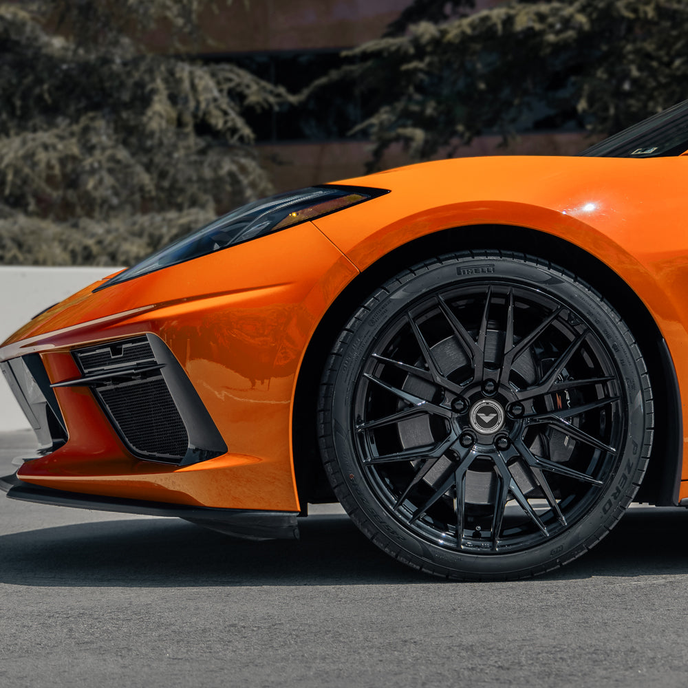 19/20" Vorsteiner V-FF 107 Black Forged Wheels Rims Fits Chevrolet Corvette C8