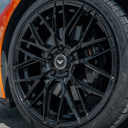 19/20" Vorsteiner V-FF 107 Black Forged Wheels Rims Fits Chevrolet Corvette C8