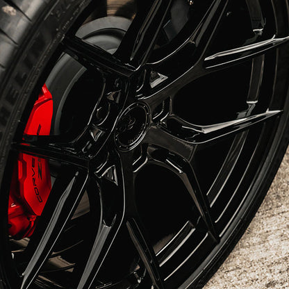 20/21" Avant Garde M580R Black 20x9 21x12 Wheels Rims Fits Chevrolet Corvette C8