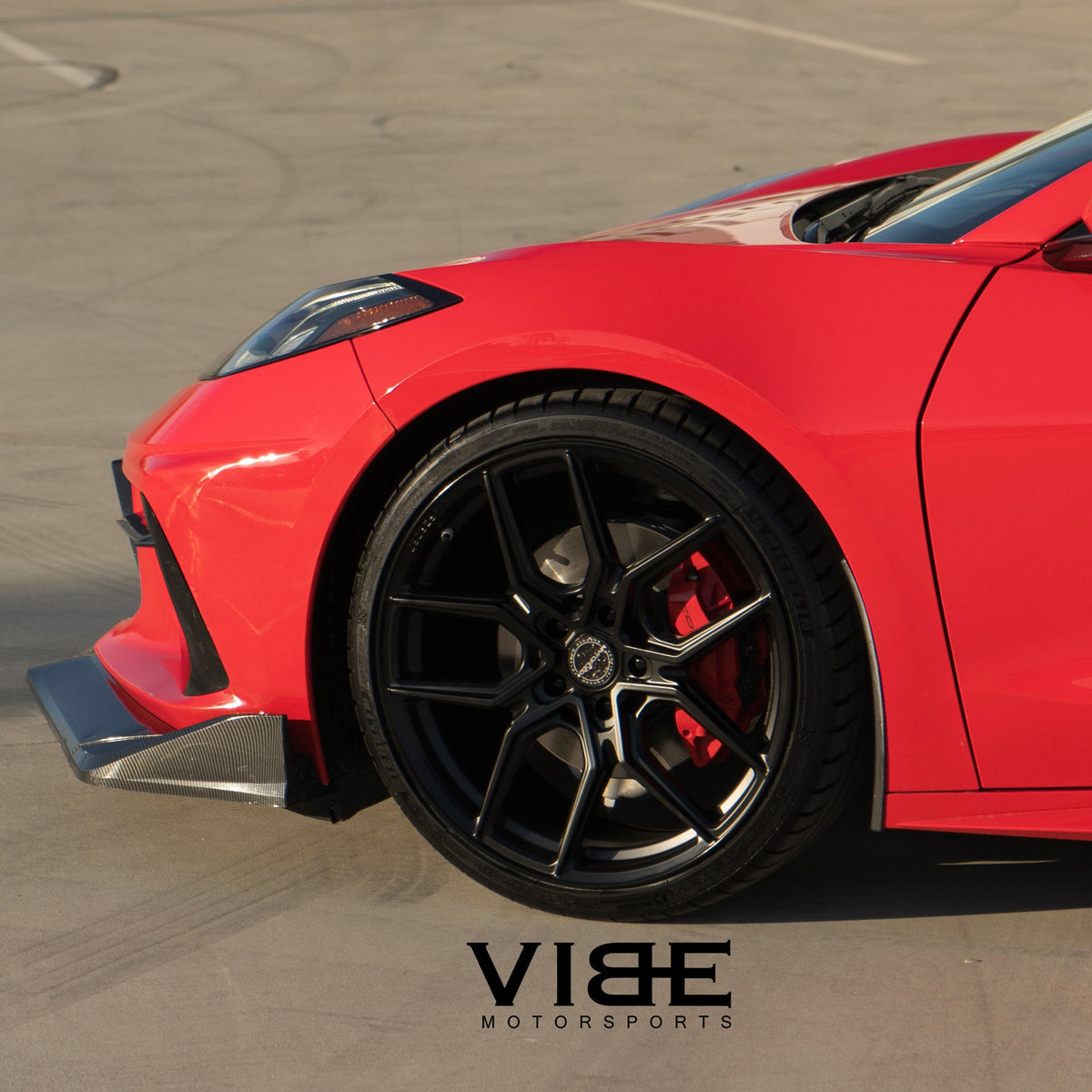 20/21" MV Forged MVF5 Black 20X9 21X12 Concave Wheels Fits Chevrolet Corvette C8