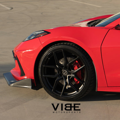 20/21" MV Forged MVF5 Black 20X9 21X12 Concave Wheels Fits Chevrolet Corvette C8