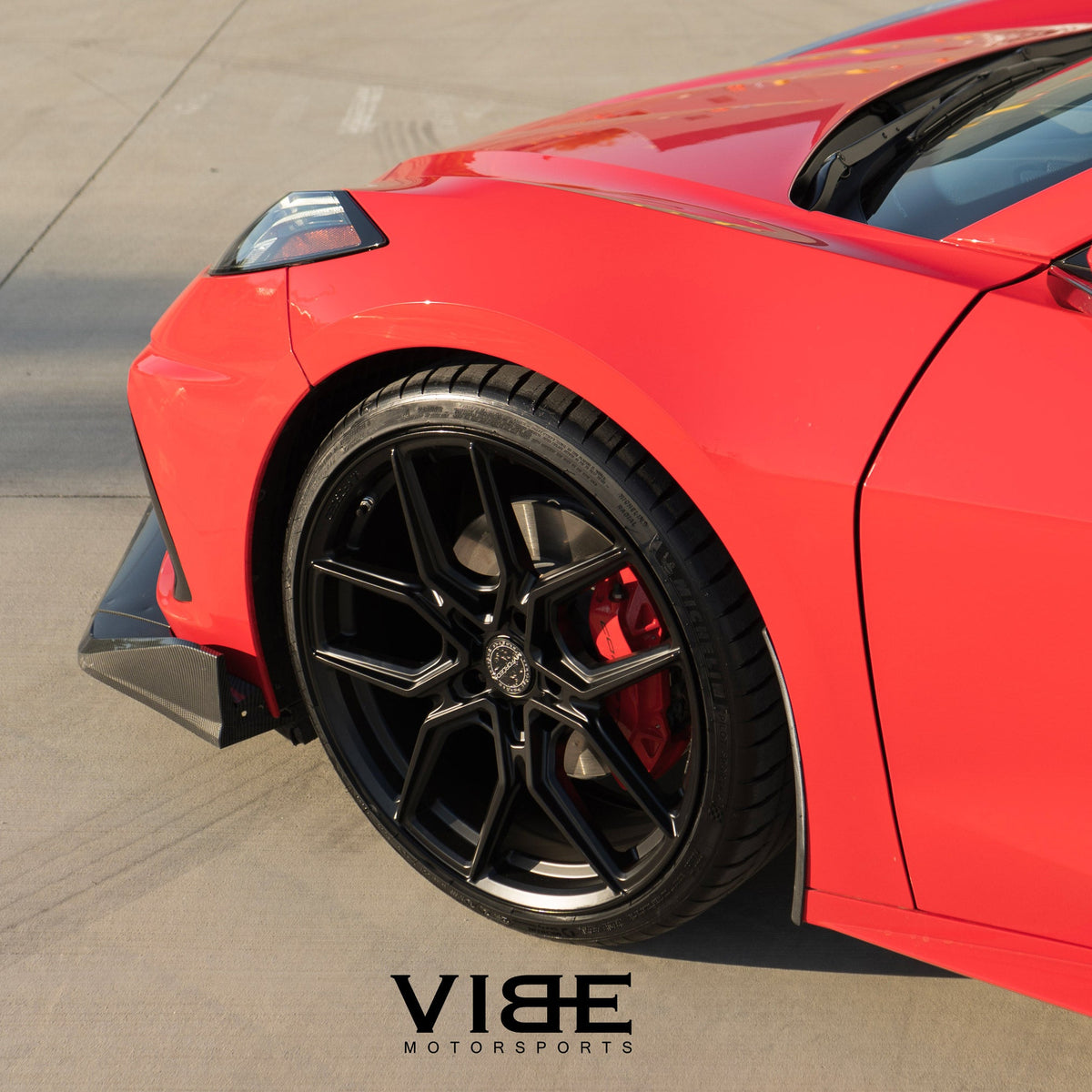 20/21" MV Forged MVF5 Black 20X9 21X12 Concave Wheels Fits Chevrolet Corvette C8