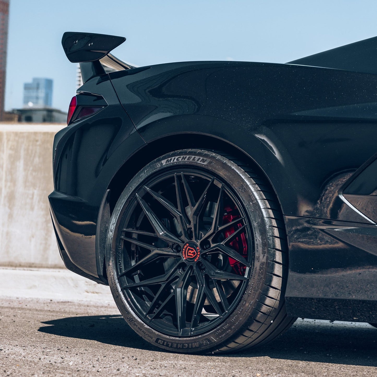 20/21" Rohana RFX17 Black Forged Concave Wheels Rims Fits Chevrolet Corvette C8