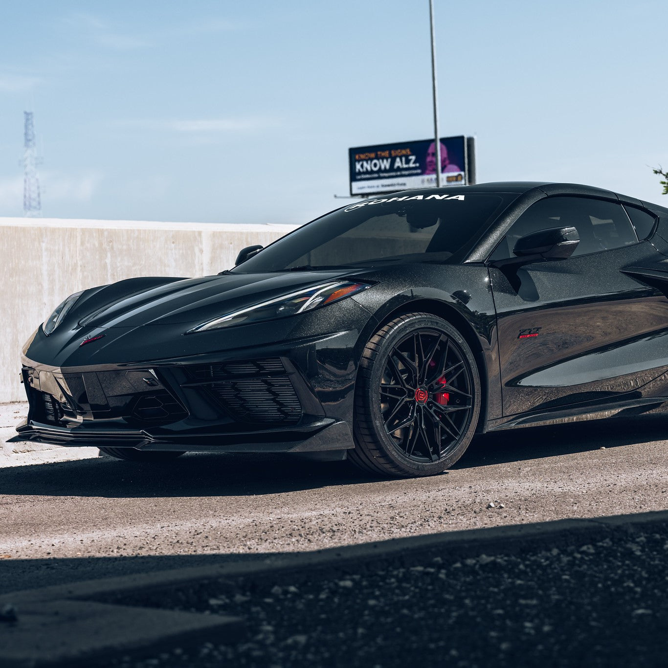 20/21" Rohana RFX17 Black Forged Concave Wheels Rims Fits Chevrolet Corvette C8