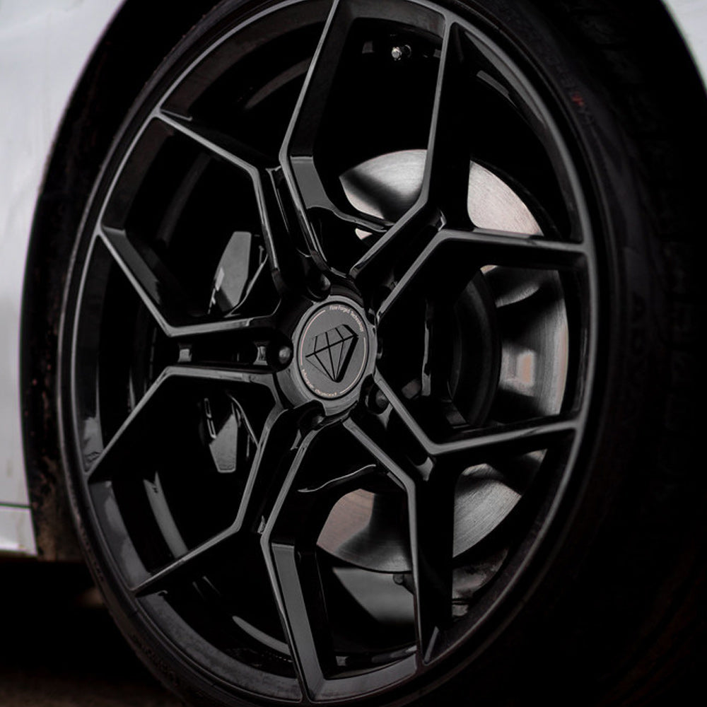 20" Blaque Diamond BD-F25 Black 20x9 20x12 Wheels Rims Chevrolet Corvette C8