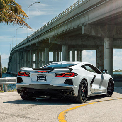 20" Vossen HF5 Black 20x9 21x12 Concave Wheels Rims Fits Chevrolet Corvette C8