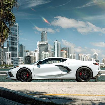20" Vossen HF5 Black 20x9 21x12 Concave Wheels Rims Fits Chevrolet Corvette C8