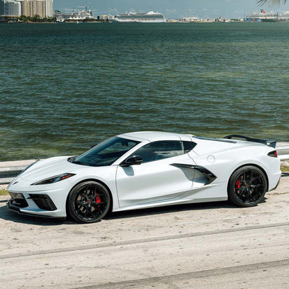 20" Vossen HF5 Black 20x9 21x12 Concave Wheels Rims Fits Chevrolet Corvette C8