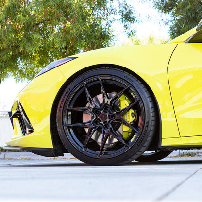 20/21" Savini SV-F5 Black 20x9 21x12 Wheels Rims Fits Chevrolet Corvette C8