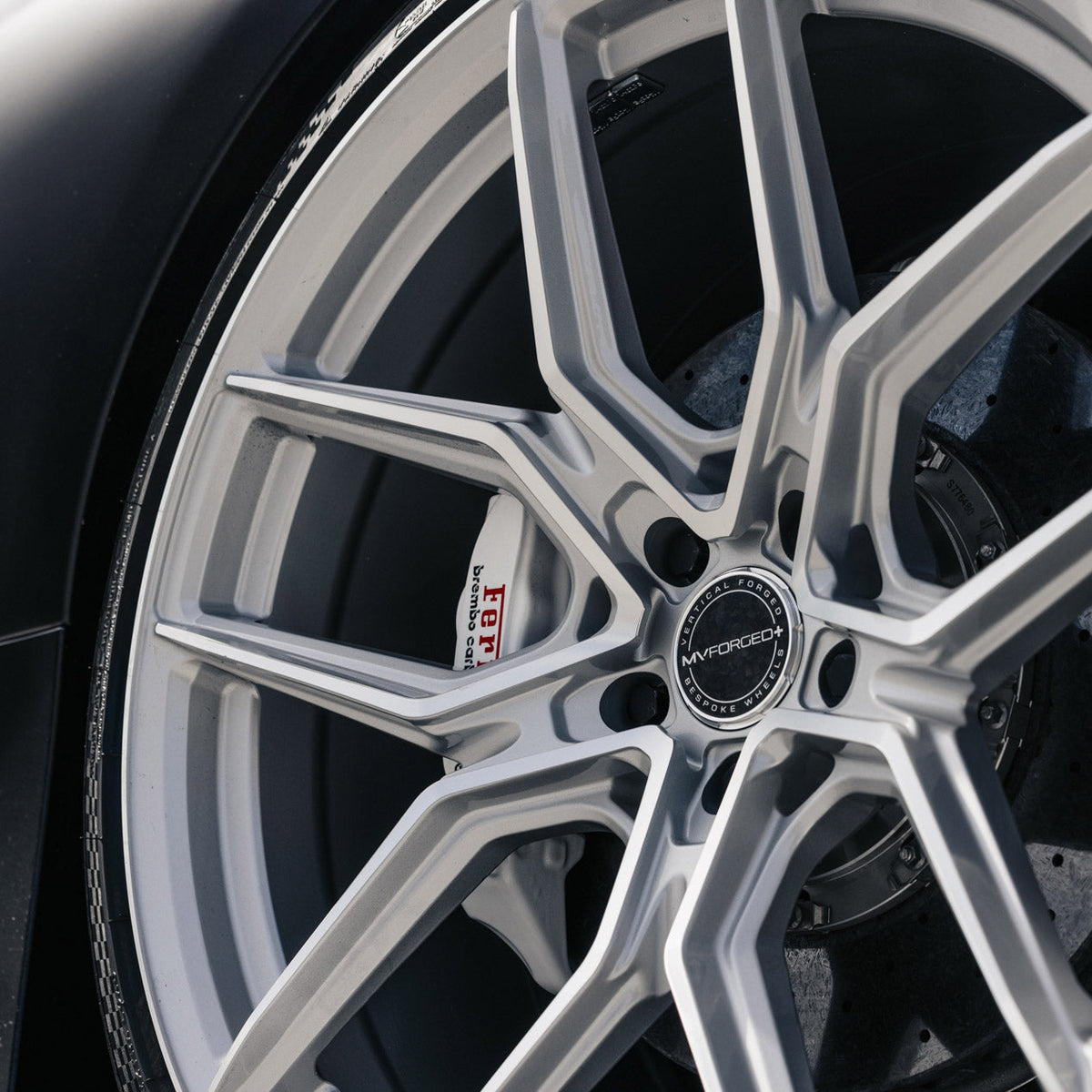 20/21 MV Forged MVF5 Silver 20X9 21X12 Concave Wheels Fits Chevrolet Corvette C8