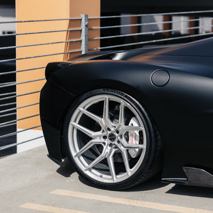 20/21 MV Forged MVF5 Silver 20X9 21X12 Concave Wheels Fits Chevrolet Corvette C8