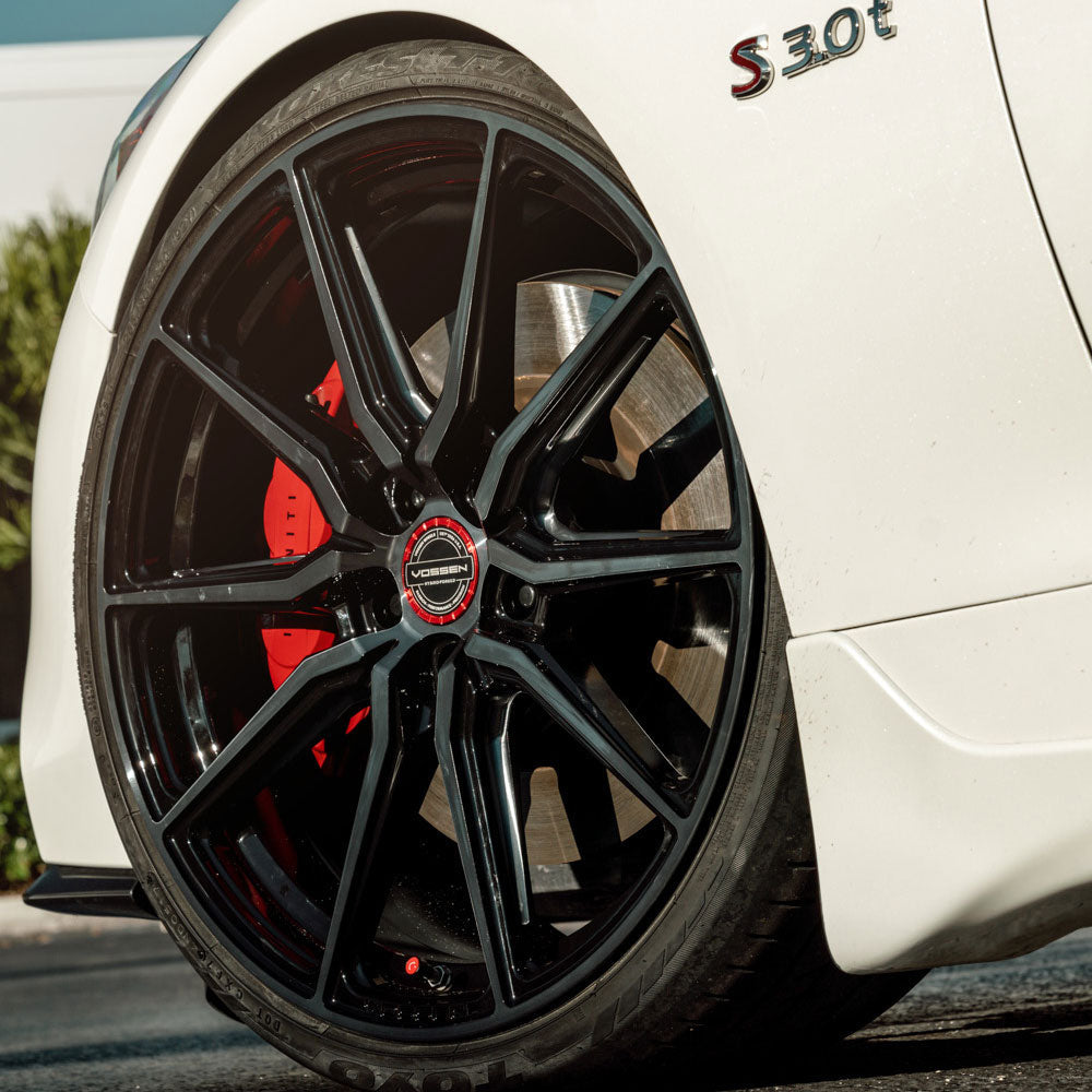 19" Vossen HF3 Black 19x8.5 20X11 Concave Wheels Rims Fits Chevrolet Corvette C8