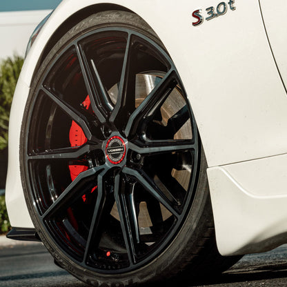 19" Vossen HF3 Black 19x8.5 20X11 Concave Wheels Rims Fits Chevrolet Corvette C8