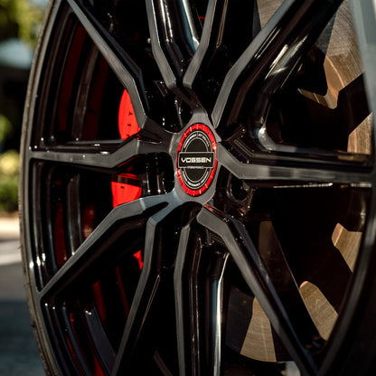 19" Vossen HF3 Black 19x8.5 20X11 Concave Wheels Rims Fits Chevrolet Corvette C8