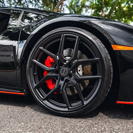 20/21" MV Forged MVF5 Black 20X9 21X12 Concave Wheels Fits Chevrolet Corvette C8