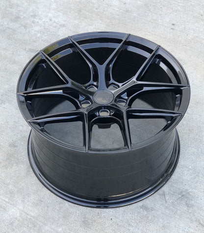 20/21" Avant Garde M580R Black 20x9 21x12 Wheels Rims Fits Chevrolet Corvette C8