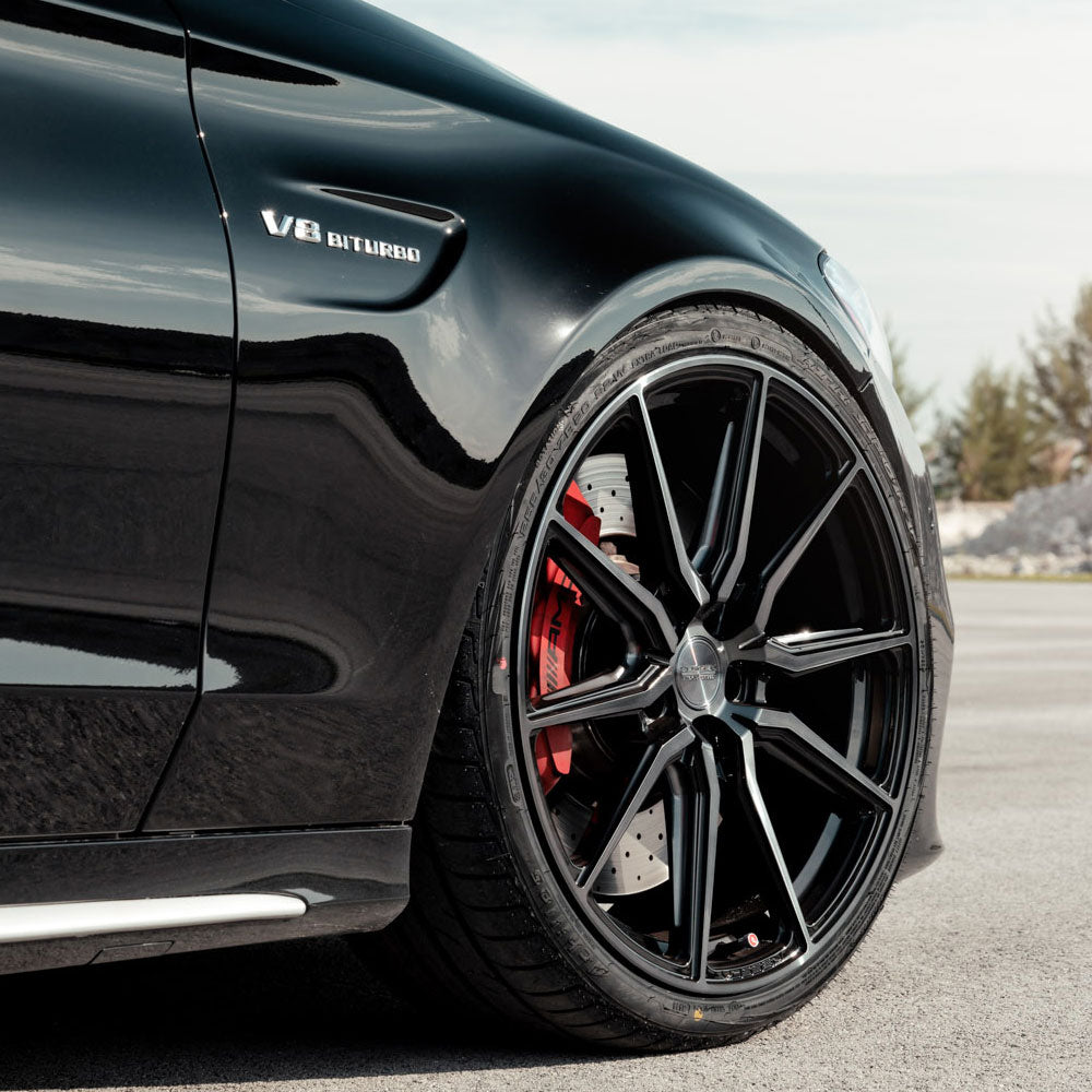 19" Vossen HF3 Black 19x8.5 20X11 Concave Wheels Rims Fits Chevrolet Corvette C8