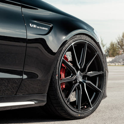 19" Vossen HF3 Black 19x8.5 20X11 Concave Wheels Rims Fits Chevrolet Corvette C8