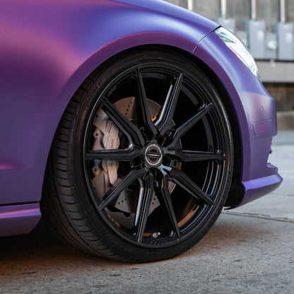 19" Vossen HF3 Black 19x8.5 20X11 Concave Wheels Rims Fits Chevrolet Corvette C8