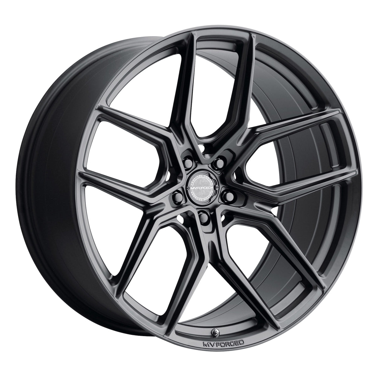 20/21" MV Forged MVF5 Black 20X9 21X12 Concave Wheels Fits Chevrolet Corvette C8