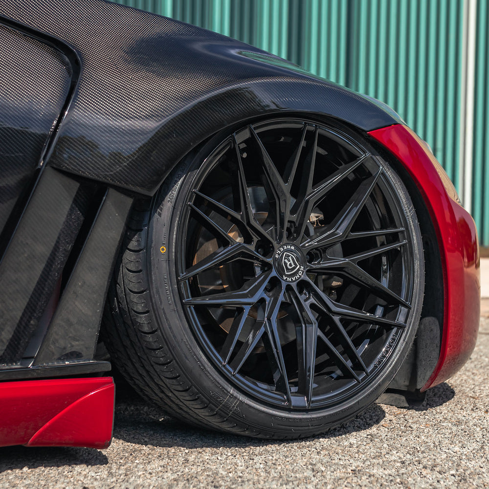 20/21" Rohana RFX17 Black Forged Concave Wheels Rims Fits Chevrolet Corvette C8