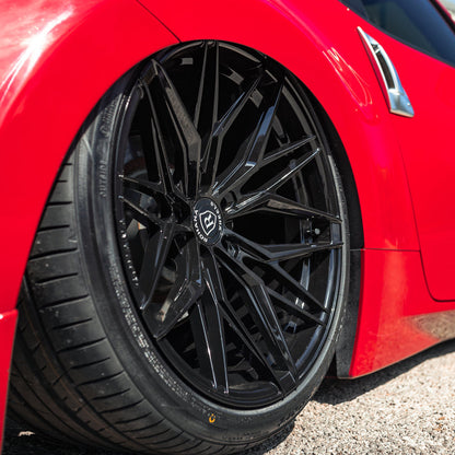 20/21" Rohana RFX17 Black Forged Concave Wheels Rims Fits Chevrolet Corvette C8