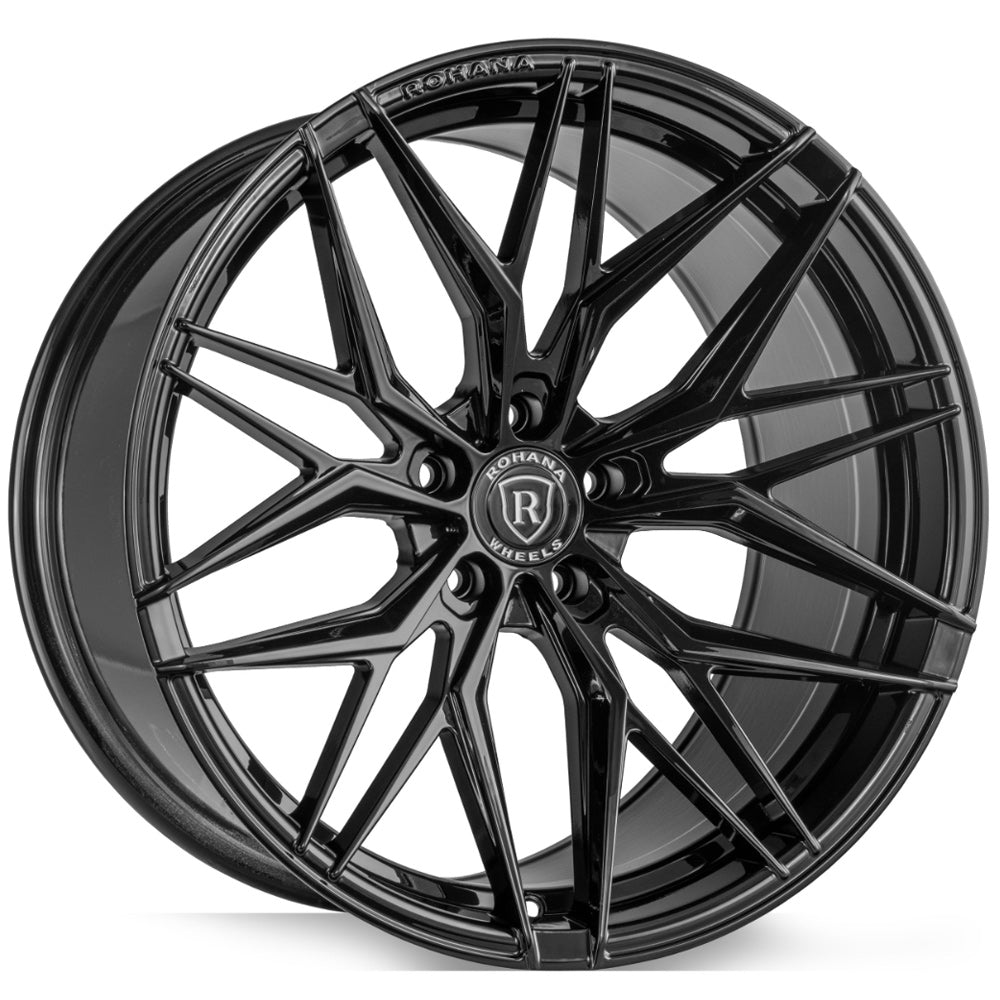 20/21" Rohana RFX17 Black Forged Concave Wheels Rims Fits Chevrolet Corvette C8