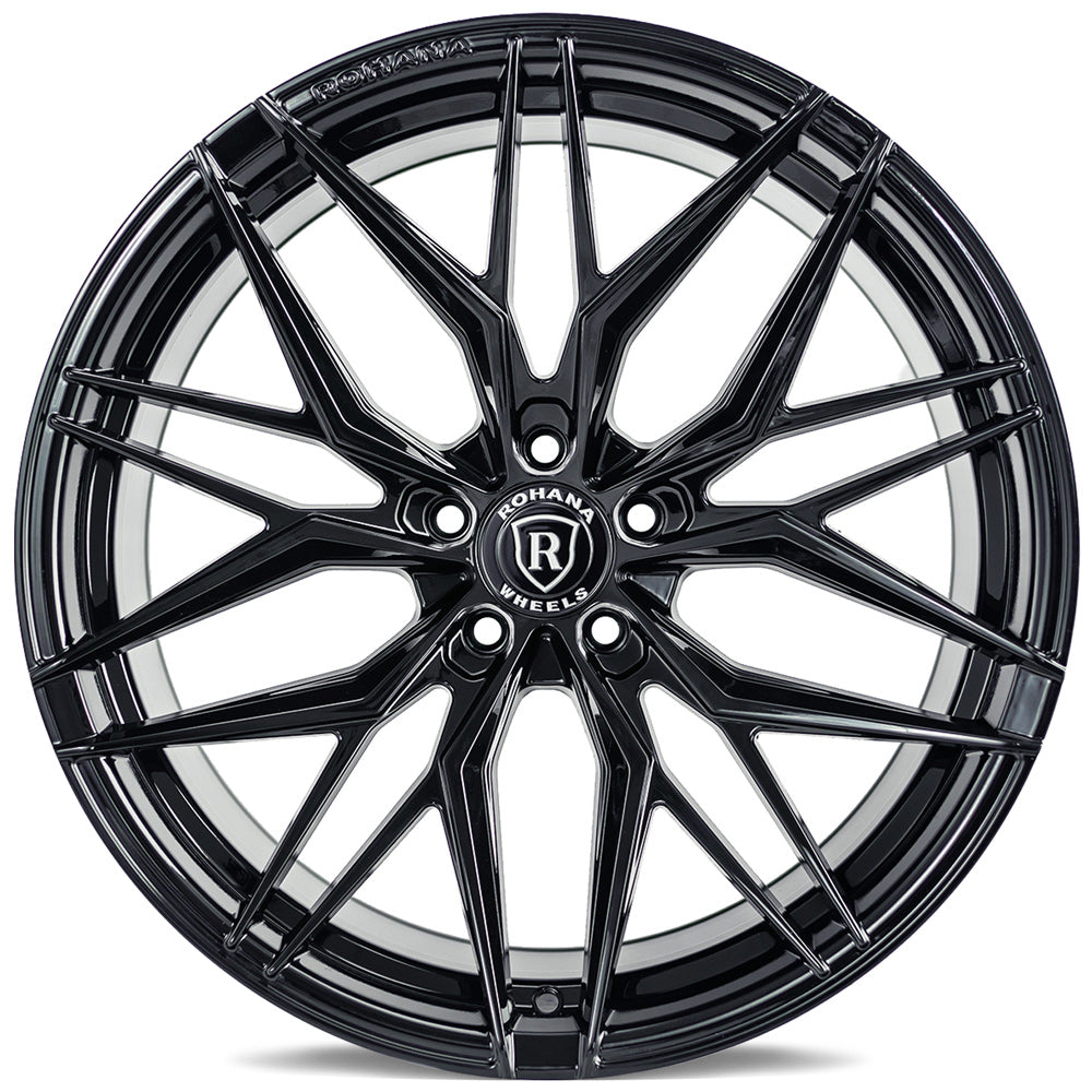 20/21" Rohana RFX17 Black Forged Concave Wheels Rims Fits Chevrolet Corvette C8