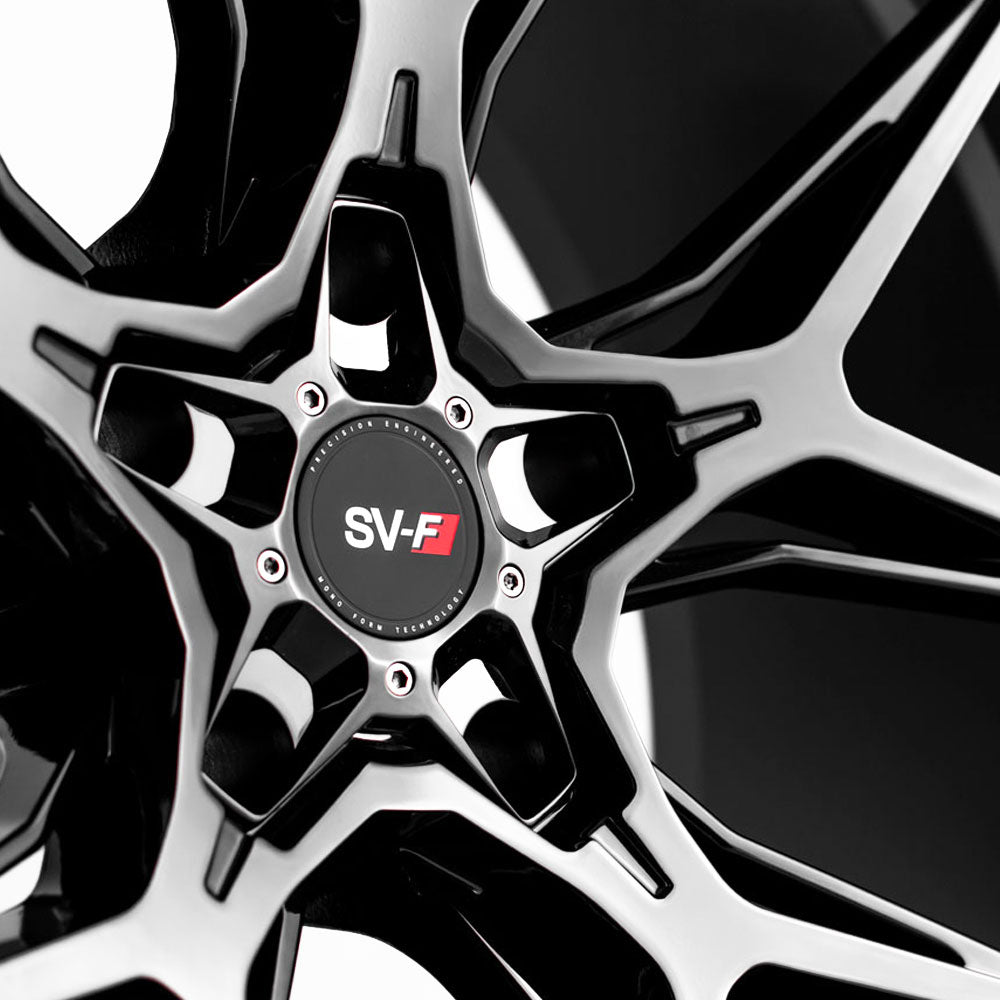 20/21" Savini SV-F5 Black 20x9 21x12 Wheels Rims Fits Chevrolet Corvette C8