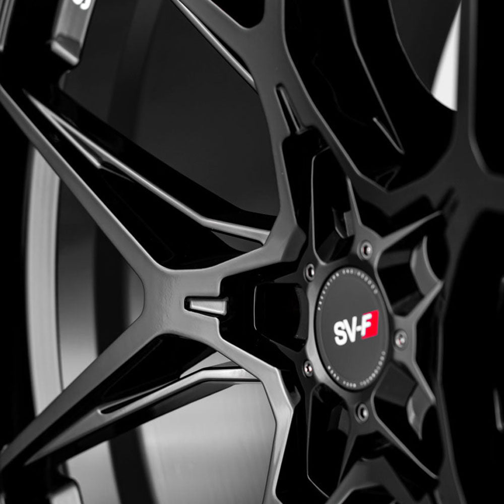 20/21" Savini SV-F5 Black 20x9 21x12 Wheels Rims Fits Chevrolet Corvette C8