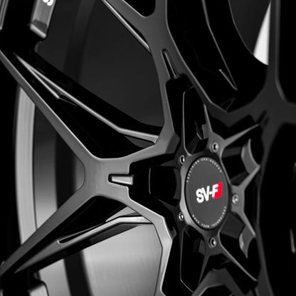 20/21" Savini SV-F5 Black 20x9 21x12 Wheels Rims Fits Chevrolet Corvette C8