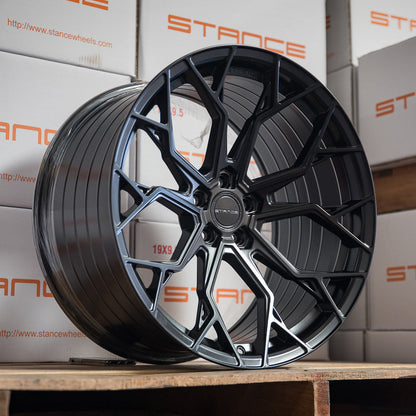 20/21" Stance SF10 Gloss Black 20x10 21x13 Wheels Rims Chevrolet Corvette C8 Z06 ERay